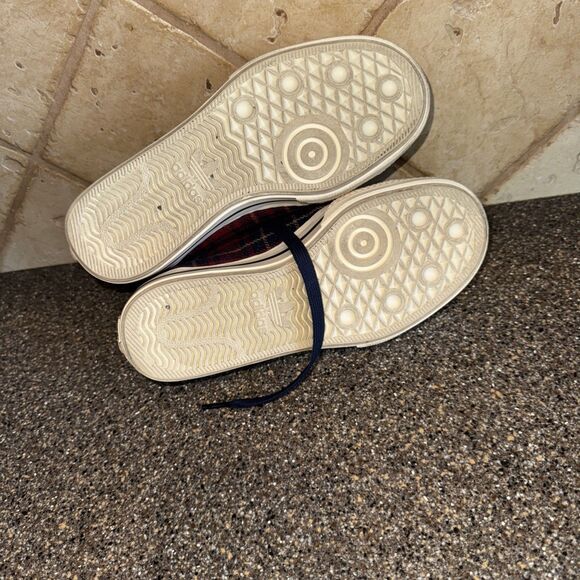 Adidas Nizza RF Platform Plaid Tennis Shoes Womens Size 5 Shoes Wool Red Blue - Picture 4 of 5